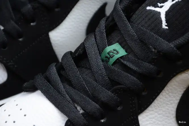 Bmlin Air Mystic 553558-113 Jordan Black 1 Low White Green 0624